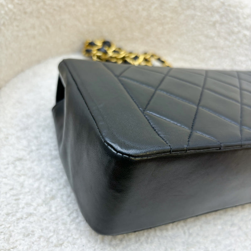 Chanel Small Vintage Diana Flap in Black Lambskin and 24K GHW