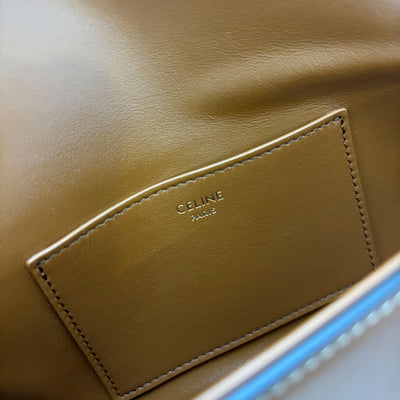 Celine Tabou Clutch on Strap in Tan Calfskin and GHW