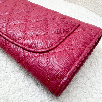 Chanel Classic Long Wallet in Pink Caviar and LGHW