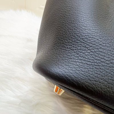 Hermes Picotin 22 in Noir Black Clemence Leather and GHW