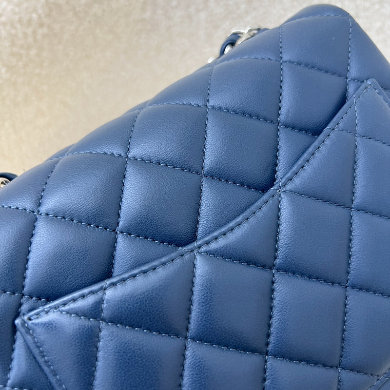 Chanel Classic Square Mini Flap in Blue Lambskin and SHW