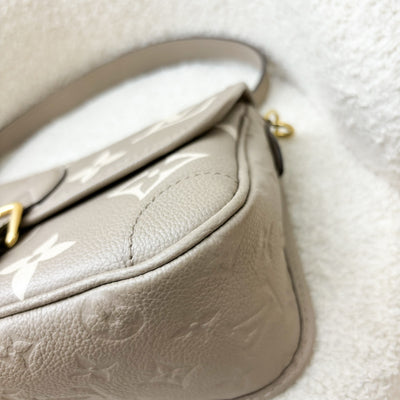 LV Diane PM in Tourterelle (Grey) / Creme Giant Monogram Empreinte Leather and GHW