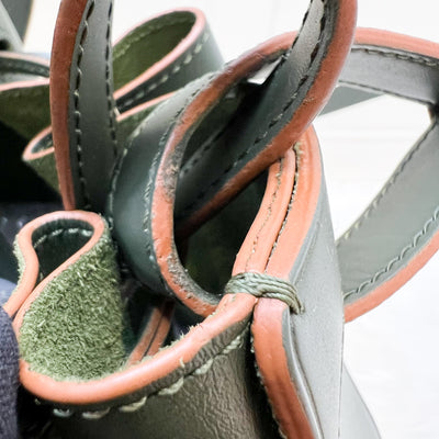Loewe Balloon Bag in Dark Olive Green Calfskin and GHW