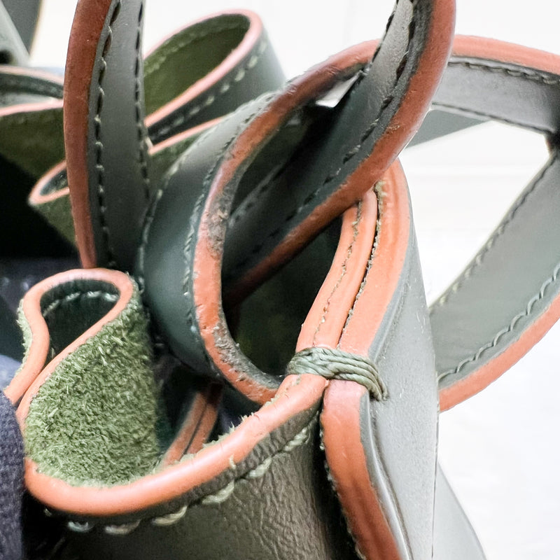 Loewe Balloon Bag in Dark Olive Green Calfskin and GHW