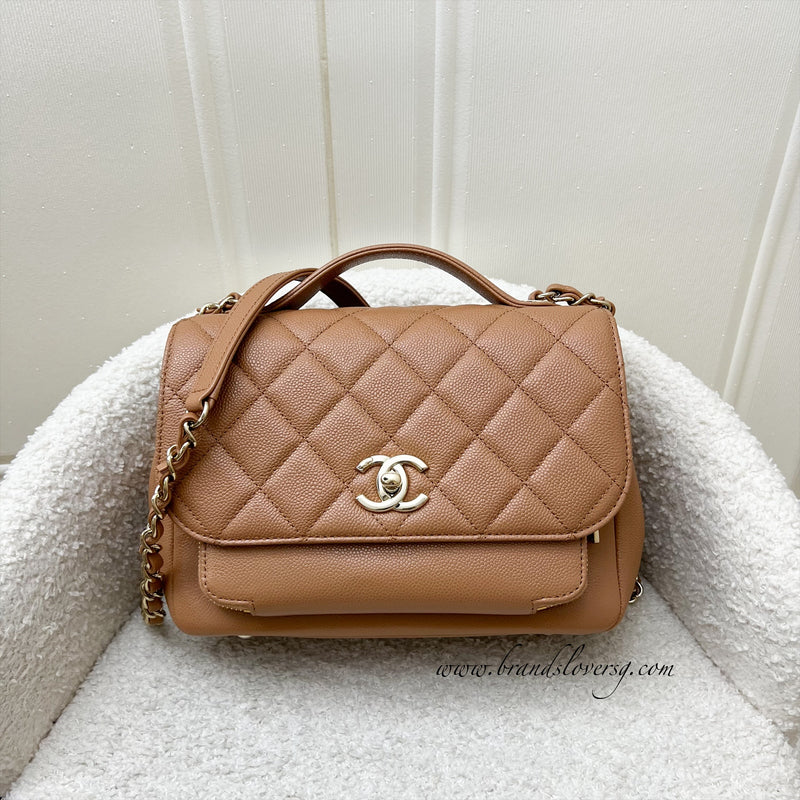 Chanel Business Affinity Medium Flap in 21P Caramel Caviar and LGHW