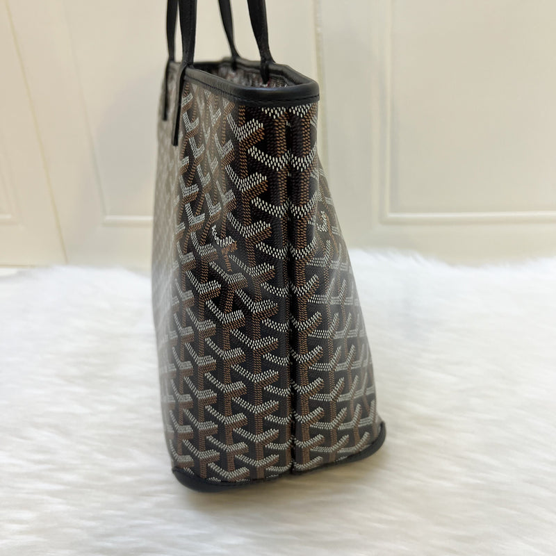 Goyard Artois PM Tote in Black Signature Goyardine Canvas