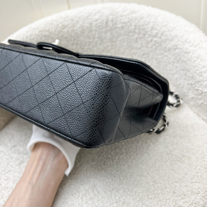 Chanel Medium Classic Flap CF in Black Caviar and SHW