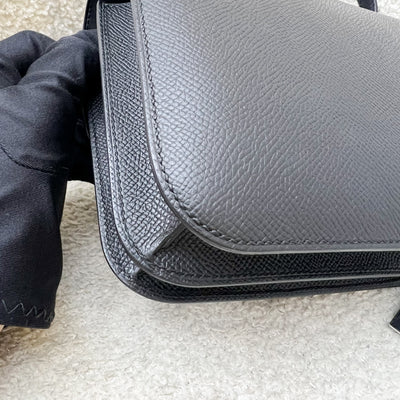 [Stamp K - July 2025] Hermes Constance 18 Mini (Mirror Version) in Noir Black Epsom Leather and Brushed GHW