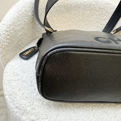 Chanel Vintage Tote Bag in Black Caviar and GHW