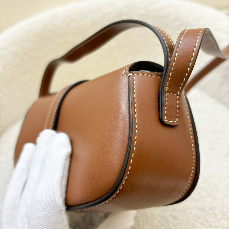 Celine Tabou Clutch on Strap in Tan Calfskin and GHW