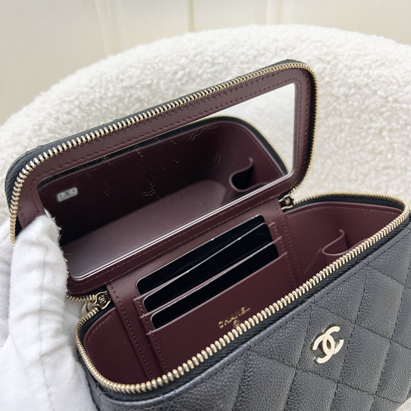 Chanel Classic Small Vanity in Black Caviar and LGHW