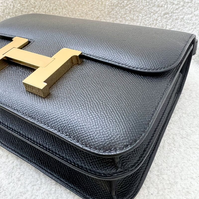 Hermes Constance 24 in Noir Black Epsom Leather and GHW