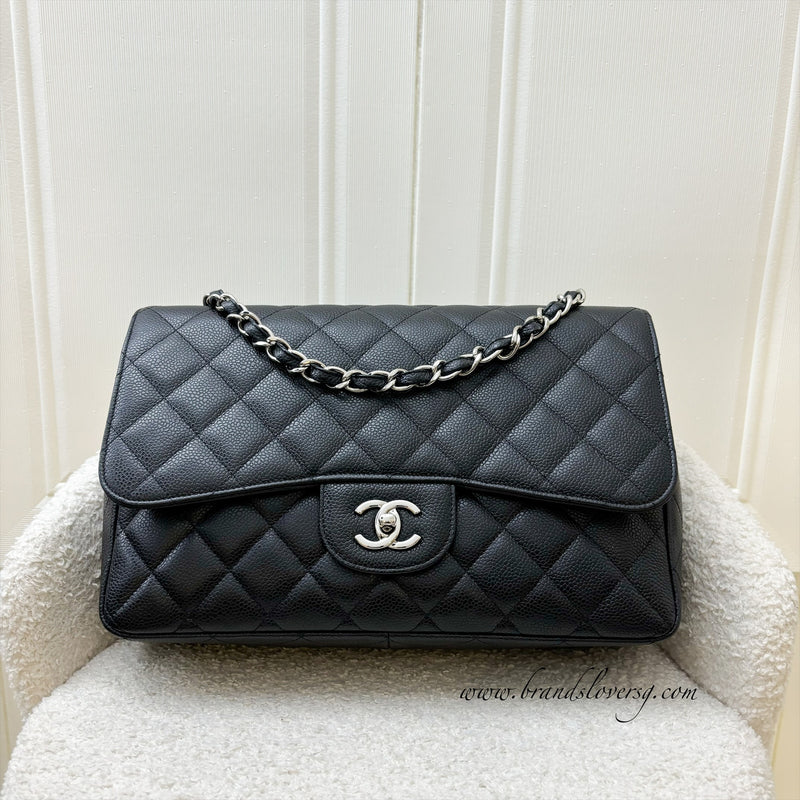 Chanel Jumbo Classic Flap SF in Black Caviar and SHW