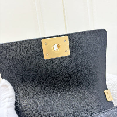 Chanel Small 20cm Boy Flap in Black Caviar and AGHW