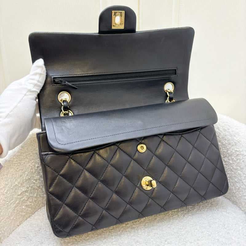 Chanel Medium Classic Flap CF in Black Lambskin and GHW