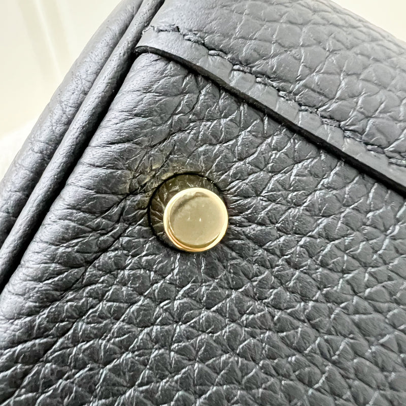 Hermes Mini Lindy in Black Noir Clemence Leather GHW