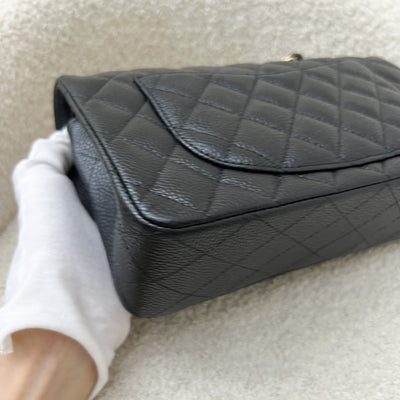 Chanel Small Classic Flap CF in Black Caviar and GHW (Model: A01113)