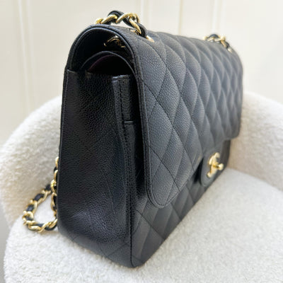 Chanel Jumbo Classic Flap DF in Black Caviar and GHW