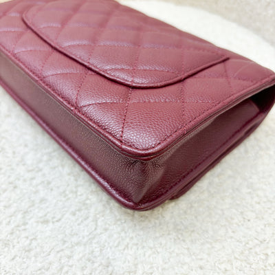 Chanel Classic Wallet on Chain WOC in 23K Burgundy Caviar and LGHW