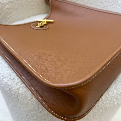 Hermes Vintage Vespa Messenger Bag in Gold Epsom Leather and GHW