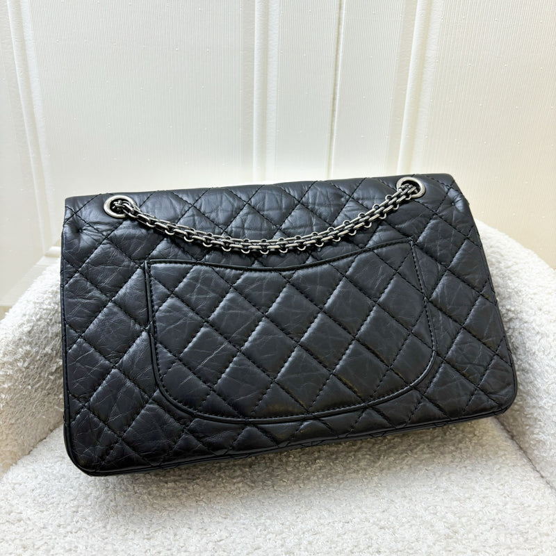 Chanel 2.55 Reissue 226 Flap in Black Distressed Calfskin and RHW