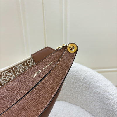 Loewe Luna Shoulder Bag in Tan / Brown Calfskin and GHW