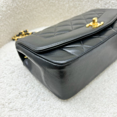 Chanel Small 22cm Diana Flap in Black Lambskin and 24K GHW