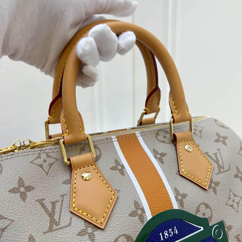 LV Speedy 25 Bandouliere in Beige Monopaname Canvas and GHW