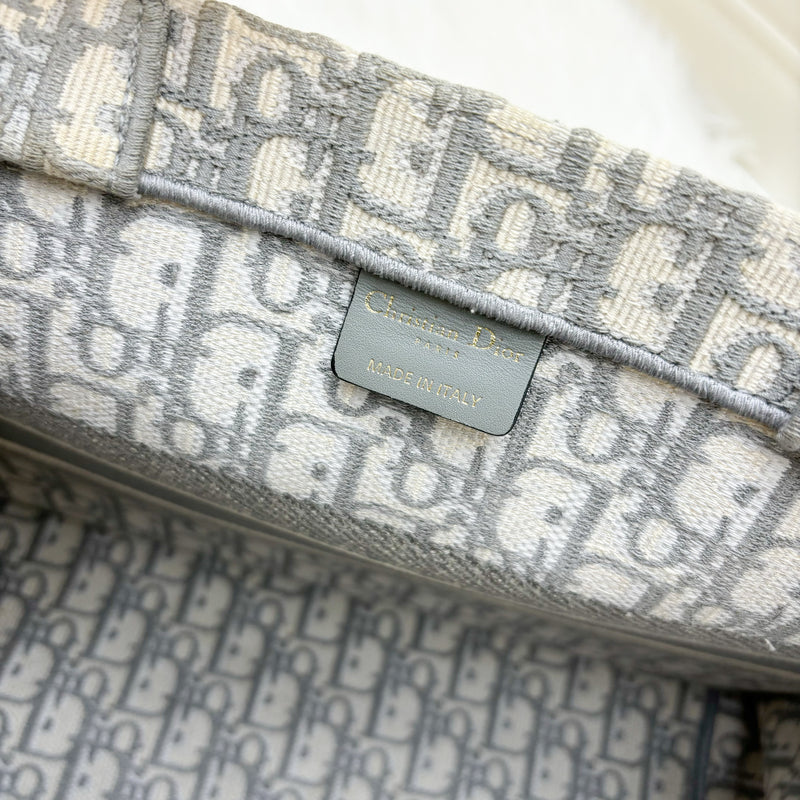 Dior Medium Book Tote in Grey Oblique Canvas