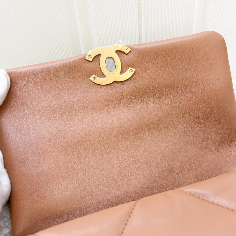 Chanel 19 Small Flap in 21K Caramel Lambskin 3-tone HW