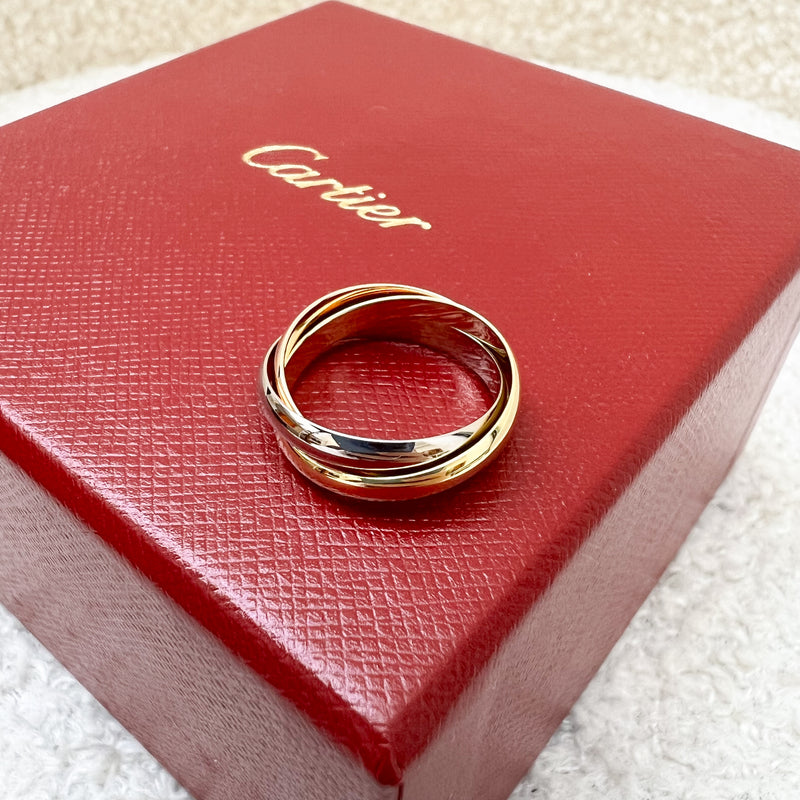 Cartier Trinity Ring in 18K Yellow Gold, White Gold and Rose Gold Sz 51