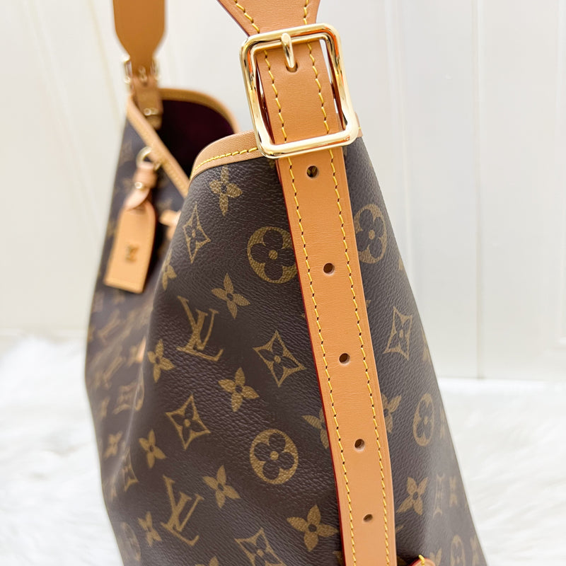 LV Carryall MM Hobo Bag in Monogram Canvas and GHW