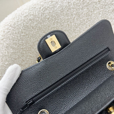 Chanel Small Classic Flap CF in Black Caviar and GHW