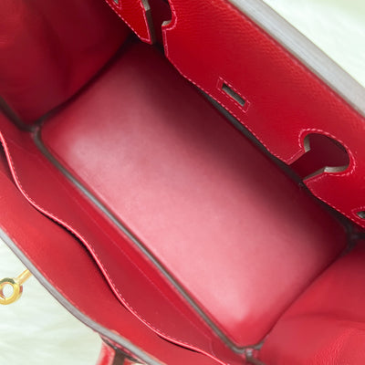 Hermes Birkin 30 in Rouge Casaque Epsom Leather and GHW