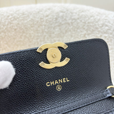 Chanel Mini Clutch on Chain in Black Caviar and AGHW