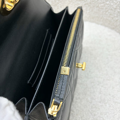 Dior Miss Caro Mini Flap Bag in Black Macrocannage Lambskin and GHW