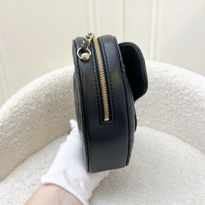 Chanel Large Heart Bag in Black Lambskin and GHW