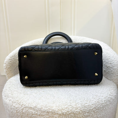 Dior Medium Lady Dior in Black Lambskin and GHW