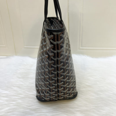 Goyard Artois PM Tote in Black Signature Goyardine Canvas