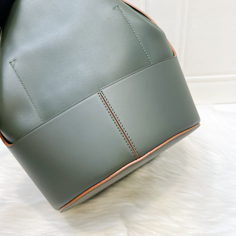 Loewe Balloon Bag in Dark Olive Green Calfskin and GHW