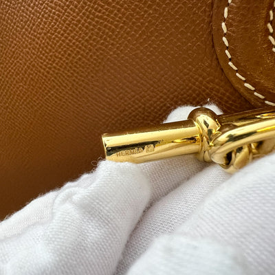 Hermes Vintage Vespa Messenger Bag in Gold Epsom Leather and GHW