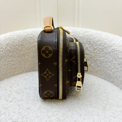 LV Utility Bag in Monogram Canvas and GHW with Beige Canvas Strap