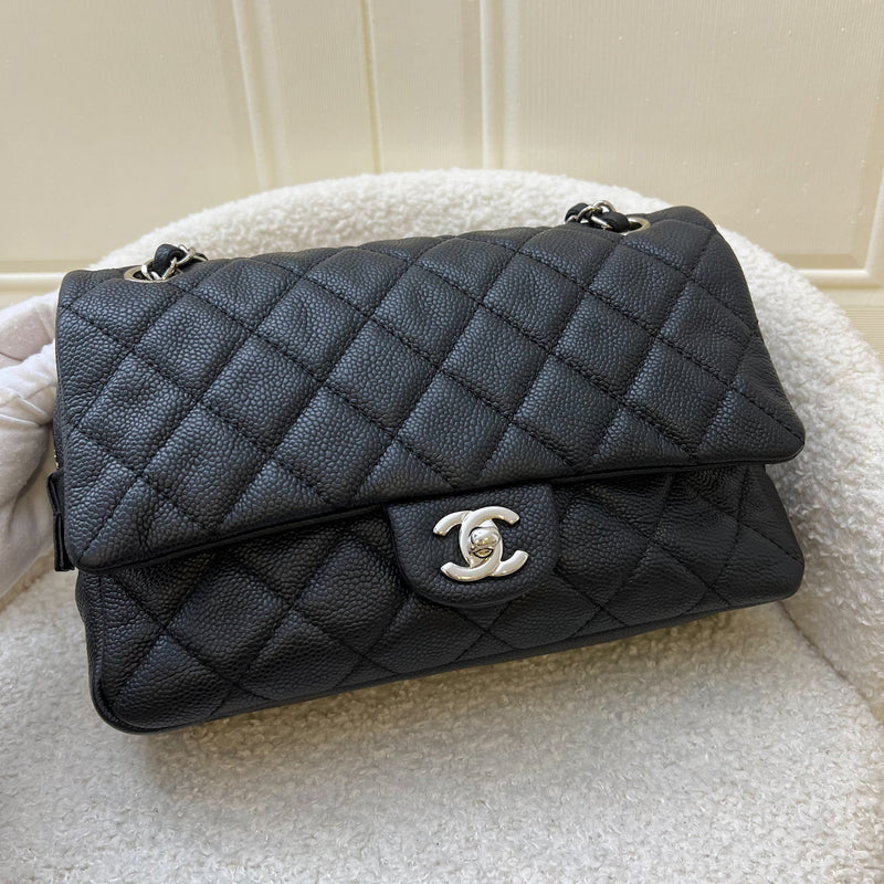 Chanel Easy Caviar Medium Flap Bag in Black Caviar and SHW