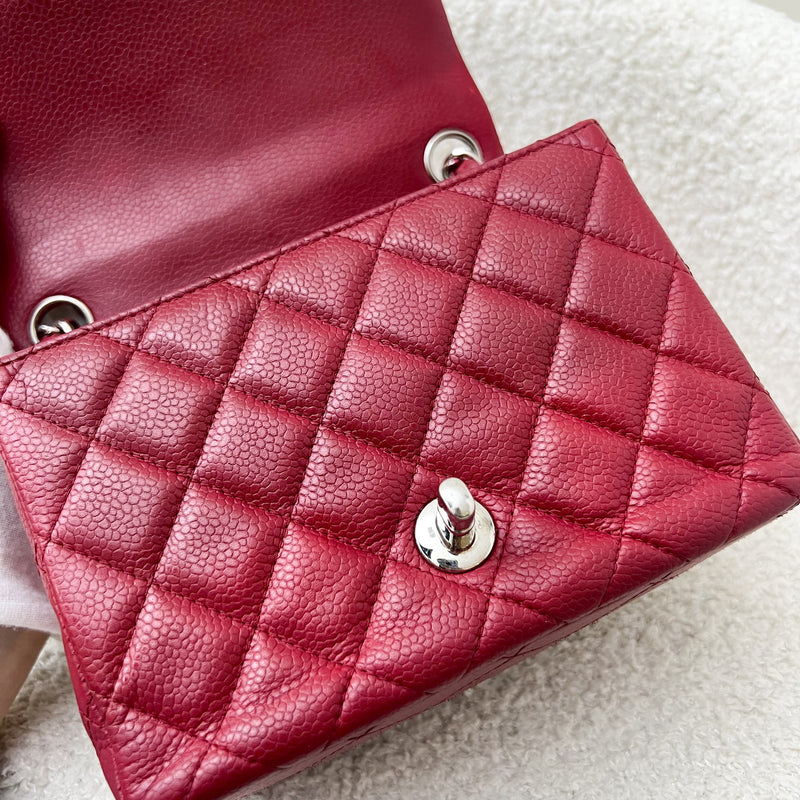 Chanel Classic Square Mini Flap in Red Caviar and SHW