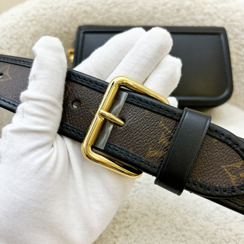 LV Officier Case in Black Calfskin and GHW