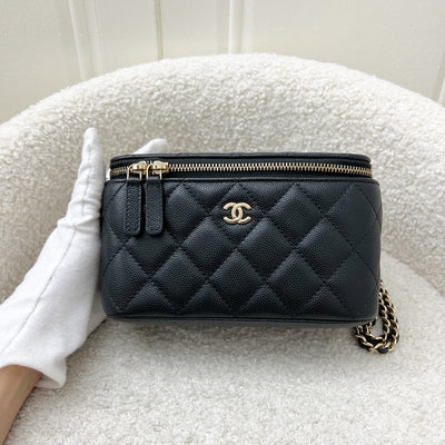 Chanel Classic Small Vanity in 22C Black Caviar and LGHW