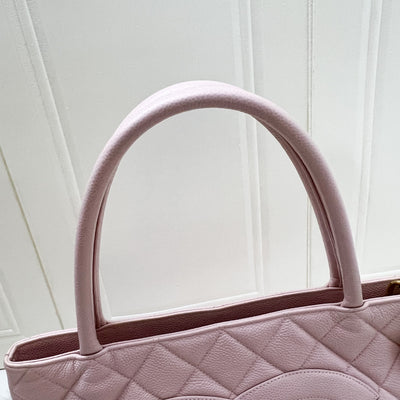 Chanel Vintage Medallion Tote in Sakura Pink Caviar and GHW