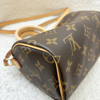 LV Nano Speedy in Monogram Canvas GHW (Non-detachable Strap Version)