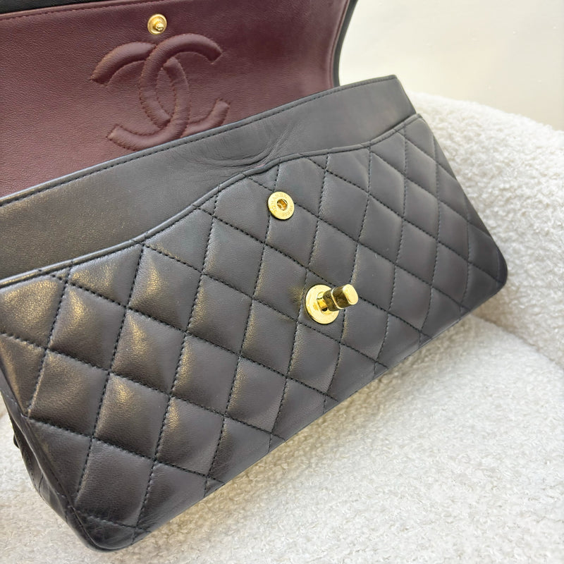 Chanel Medium Classic Flap CF in Black Lambskin and GHW