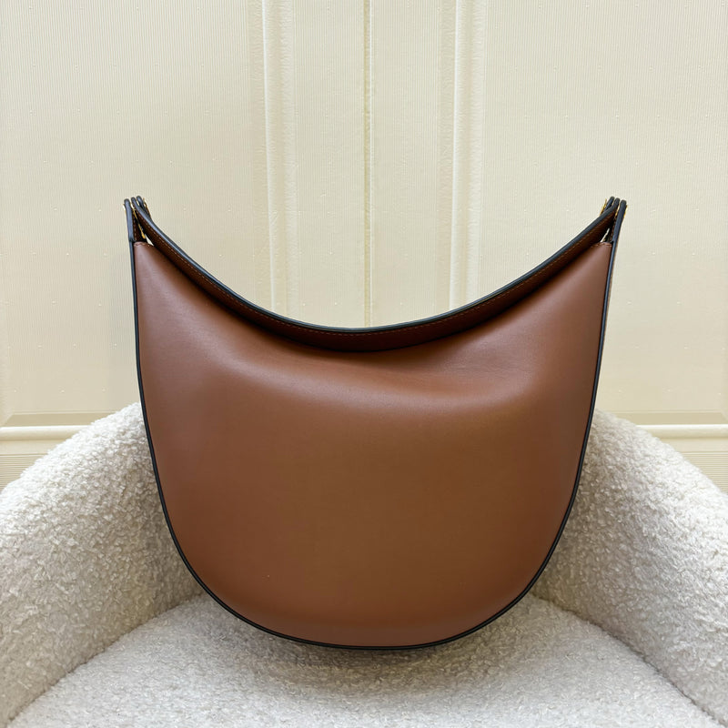 Loewe Luna Shoulder Bag in Tan / Brown Calfskin and GHW